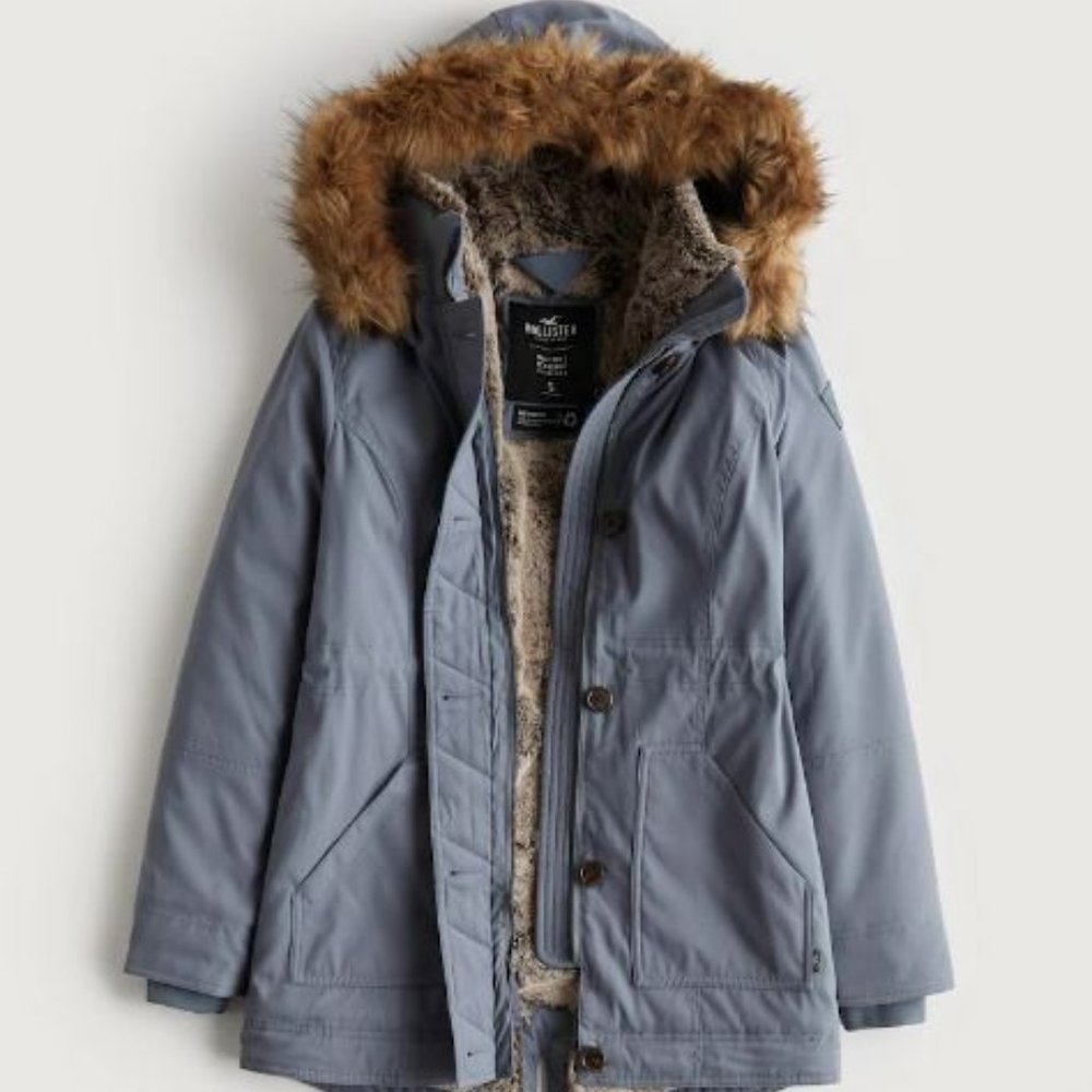 Hollister Faux Fur-lined Cozy Parka NWT